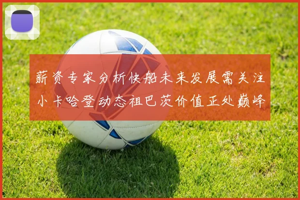 薪资专家分析快船未来发展需关注小卡哈登动态祖巴茨价值正处巅峰